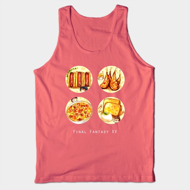 Final Fantasy XV The Boys' Favorite Foods Tank Top by candypiggy